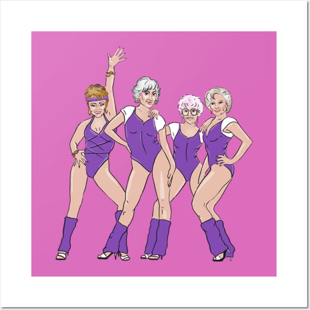 Golden Girls Granny Aerobic Club Wall Art by THE SUP OMO